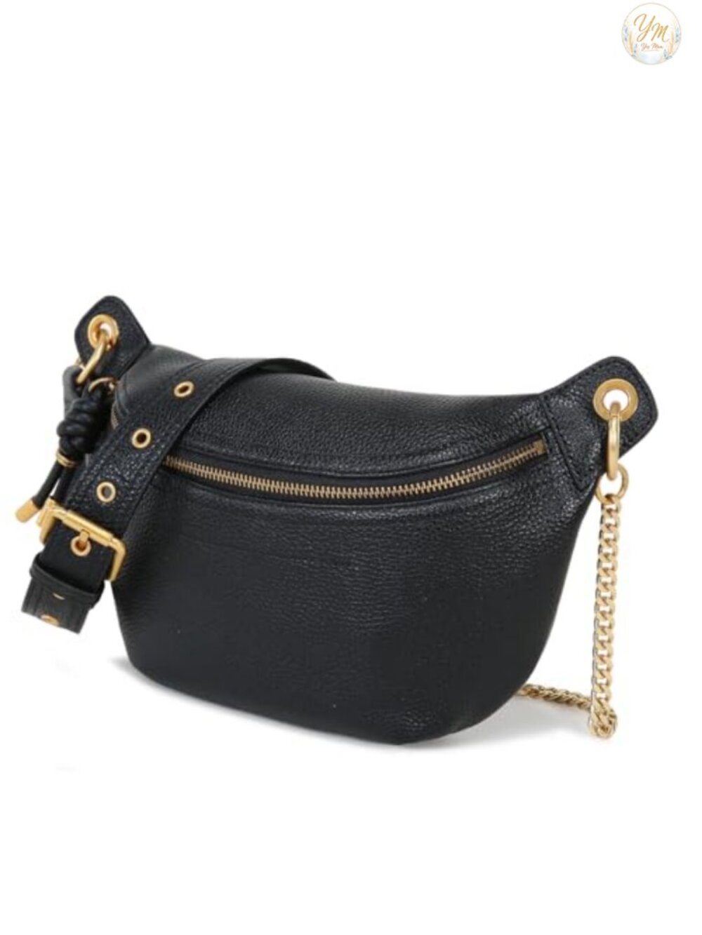 Top Grain Leather Crossbody Belt Bag Women Hands Free Work Travel